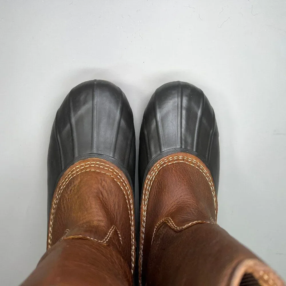 Georgia Boot Marshland‎ Boots Boy's Size 7 Brown Leather Pull On Muck Duck Boots